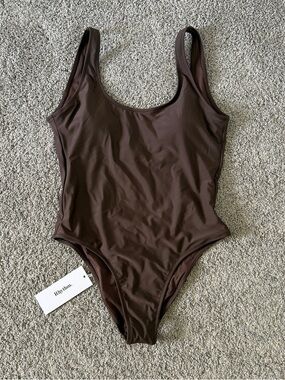 Rhythm. Brown Scoop One-Piece Swimsuit